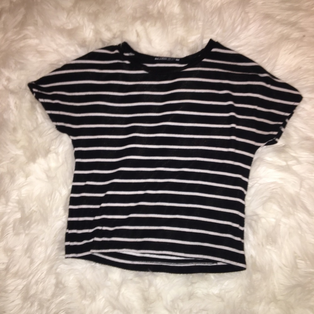 Zara striped crop top